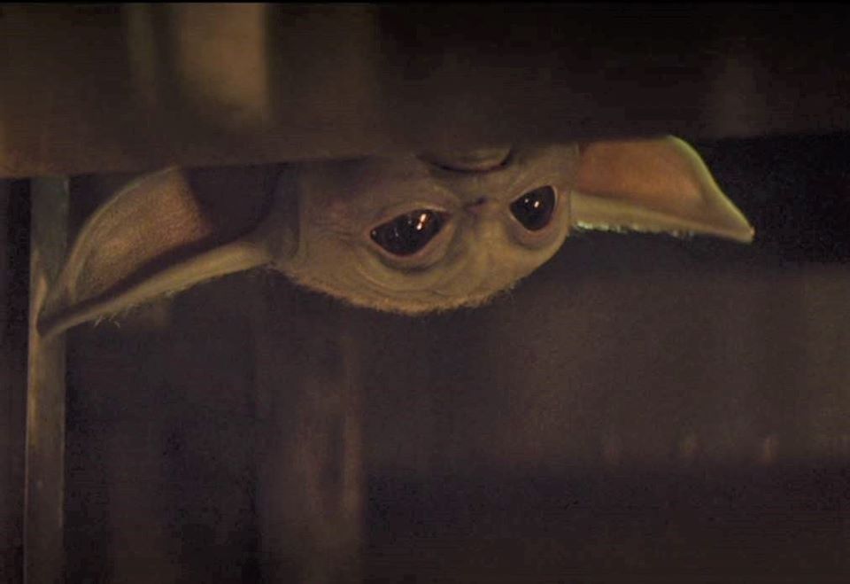 This meme is an image of a character from the Star Wars franchise, specifically a young creature known as "Baby Yoda" or "The Child." The image shows Baby Yoda peeking out from behind a door, looking curious and adorable. The text that appears in the image is often a playful or sarcastic comment, such as "When you finally get to the bathroom after 10 minutes of waiting".